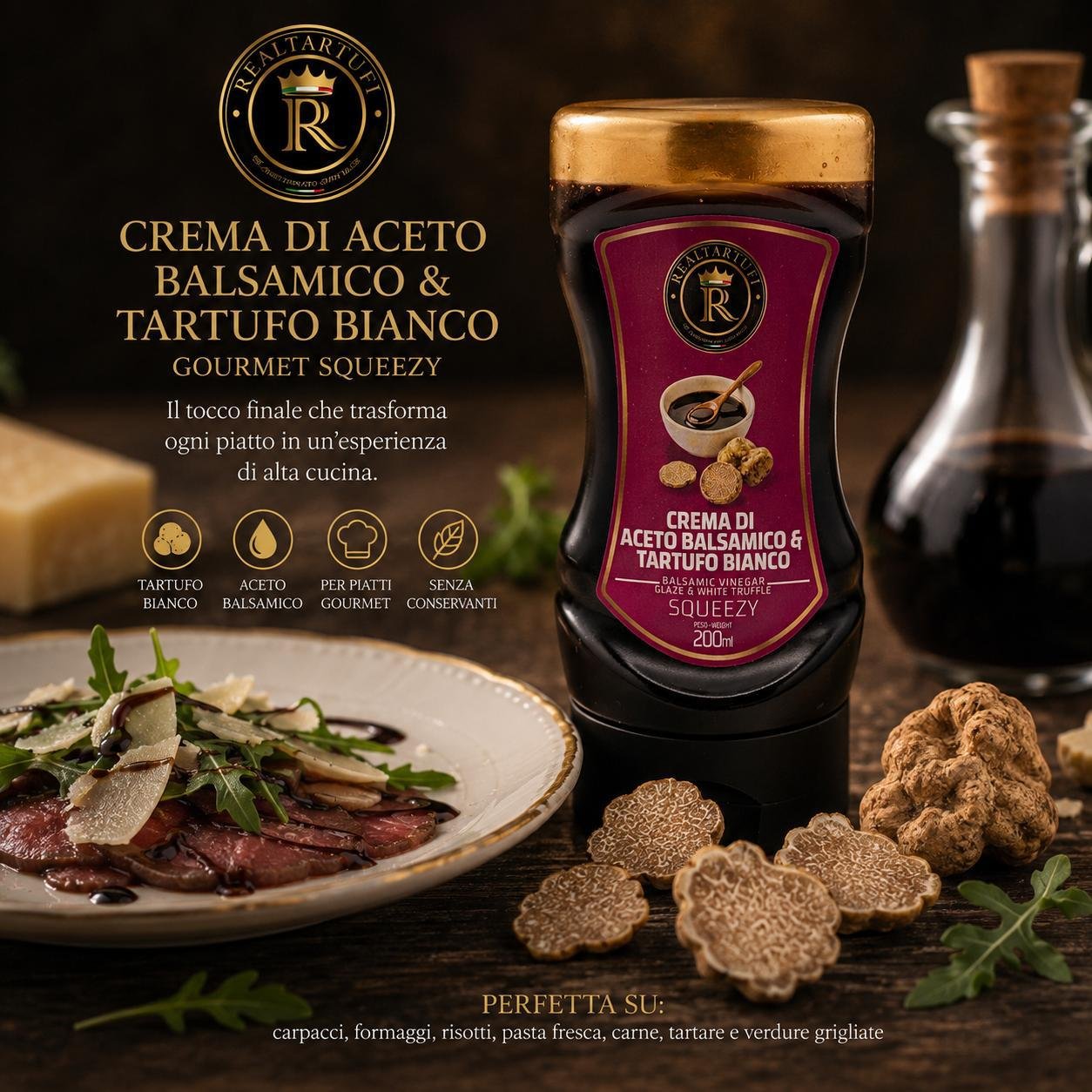 Crema Aceto Balsamico e Tartufo Bianco Squeezy